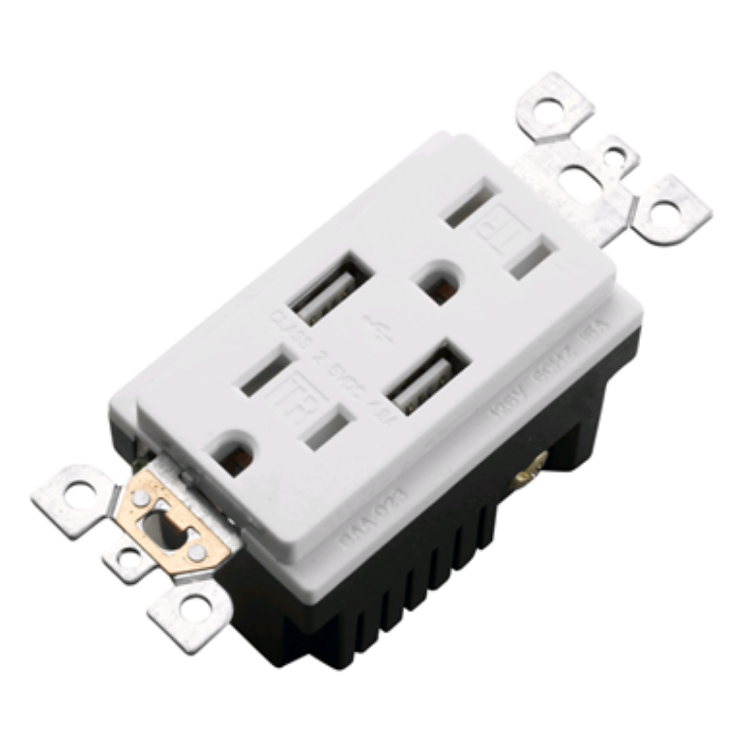 POWER RECEPTACLE DUAL USB A 4.8A